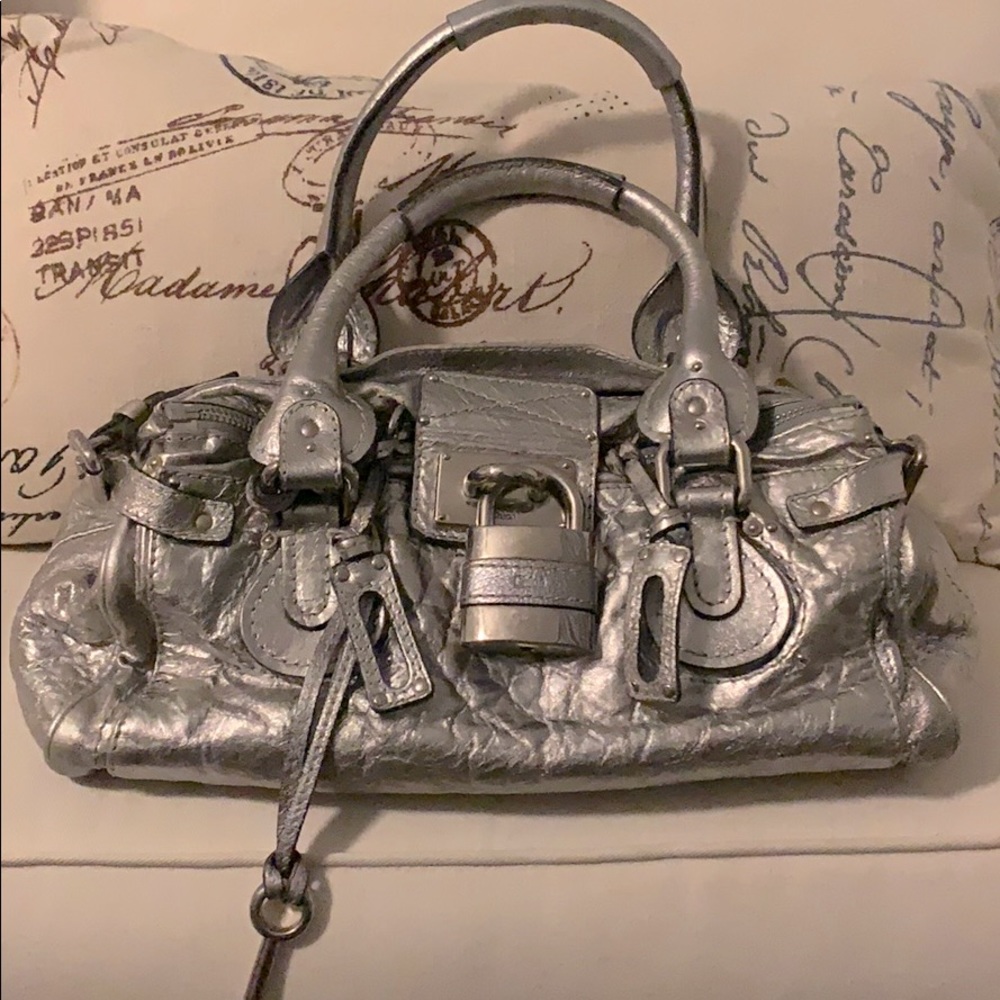 Chloe | Bags | Authentic Chloe Paddington Silver Leather Satchel